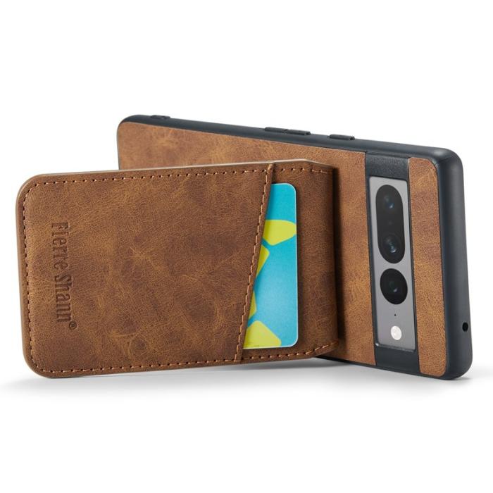 FIERRE SHANN - FIERRE SHANN Google Pixel 7 Pro Fodral PU+TPU - Brun