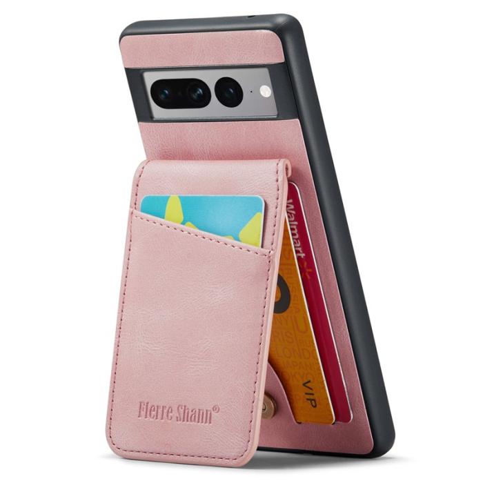 FIERRE SHANN - FIERRE SHANN Google Pixel 7 Pro Fodral PU+TPU - Rosa