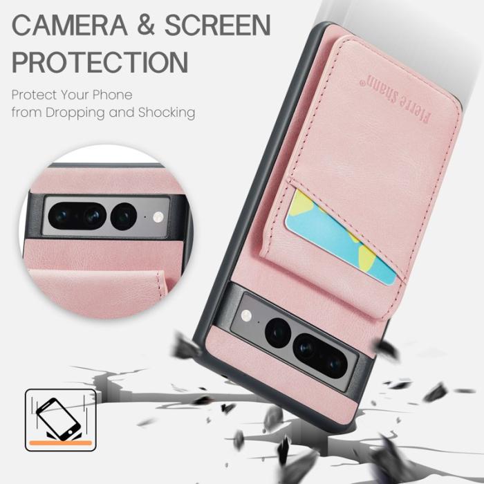 FIERRE SHANN - FIERRE SHANN Google Pixel 7 Pro Fodral PU+TPU - Rosa