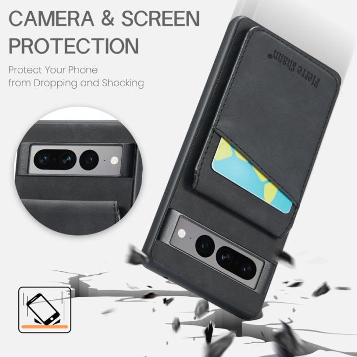 FIERRE SHANN - FIERRE SHANN Google Pixel 7 Pro Fodral PU+TPU - Svart