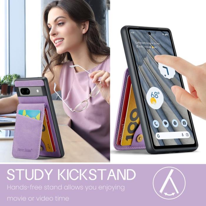 FIERRE SHANN - FIERRE SHANN Google Pixel 7a Fodral PU+TPU - Lila