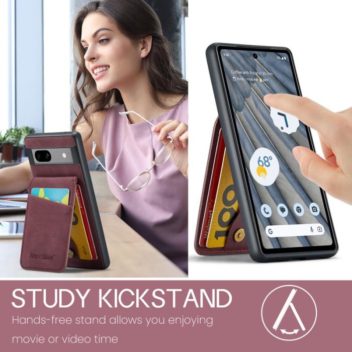 FIERRE SHANN - FIERRE SHANN Google Pixel 7a Fodral PU+TPU - Röd