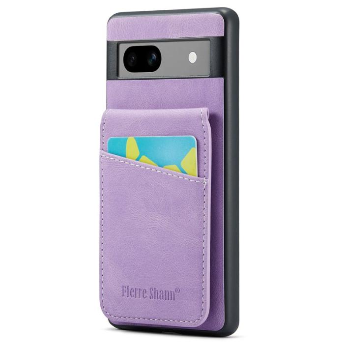 FIERRE SHANN - FIERRE SHANN Google Pixel 8 Fodral Kickstand PU+TPU - Lila