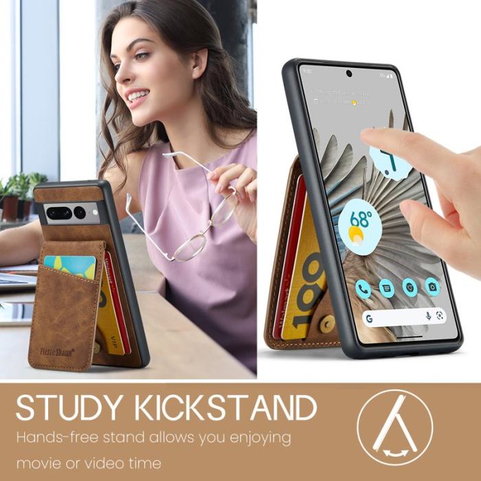 FIERRE SHANN - FIERRE SHANN Google Pixel 8 Pro Fodral PU+TPU - Brun