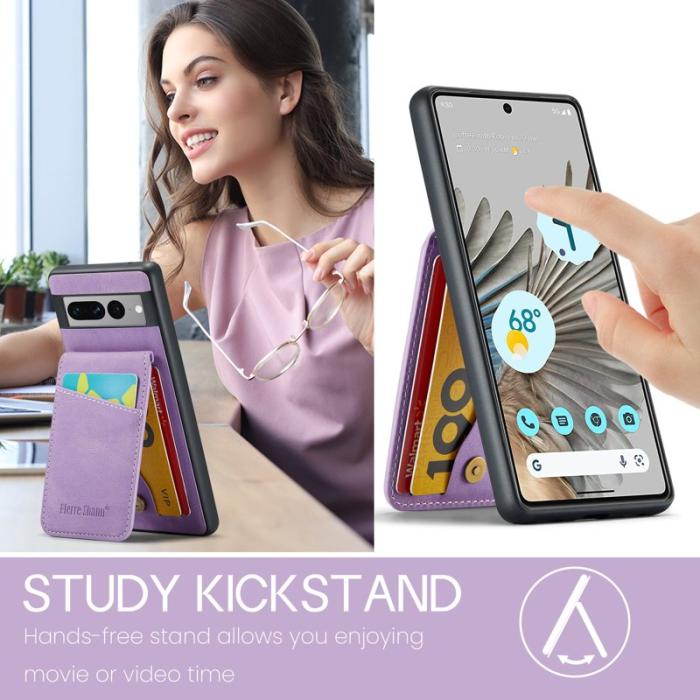 FIERRE SHANN - FIERRE SHANN Google Pixel 8 Pro Fodral PU+TPU - Lila
