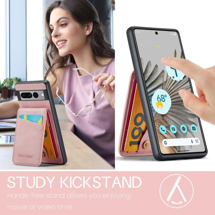 FIERRE SHANN - FIERRE SHANN Google Pixel 8 Pro Fodral PU+TPU - Rosa