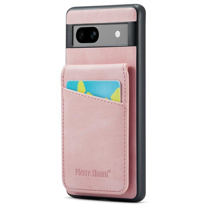 FIERRE SHANN - FIERRE SHANN Google Pixel 8a Fodral RFID Blocking PU+TPU - Pink