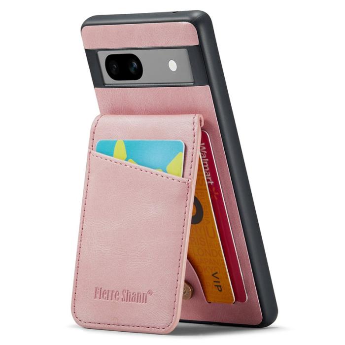 FIERRE SHANN - FIERRE SHANN Google Pixel 8a Fodral RFID Blocking PU+TPU - Pink