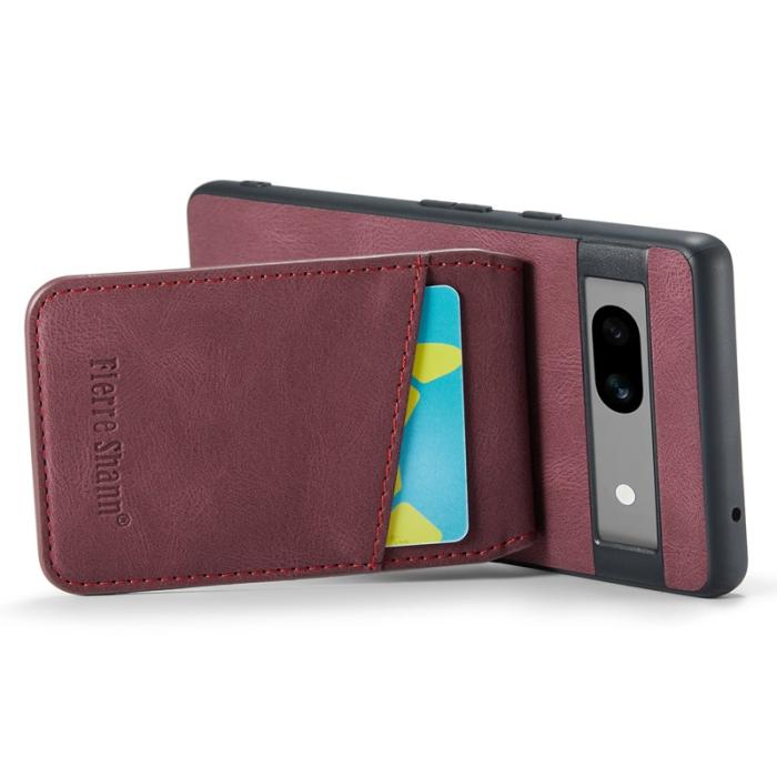 FIERRE SHANN - FIERRE SHANN Google Pixel 8a Fodral RFID Blocking PU+TPU - Röd