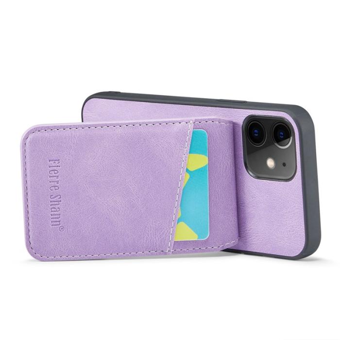 FIERRE SHANN - FIERRE SHANN iPhone 12 / 12 Pro Fodral PU Läder - Lila