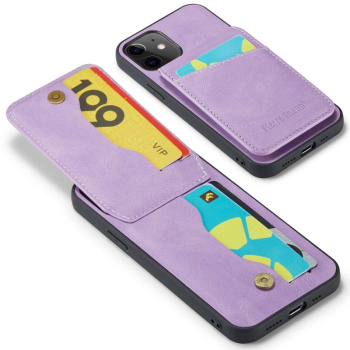 FIERRE SHANN - FIERRE SHANN iPhone 12 / 12 Pro Fodral PU Läder - Lila