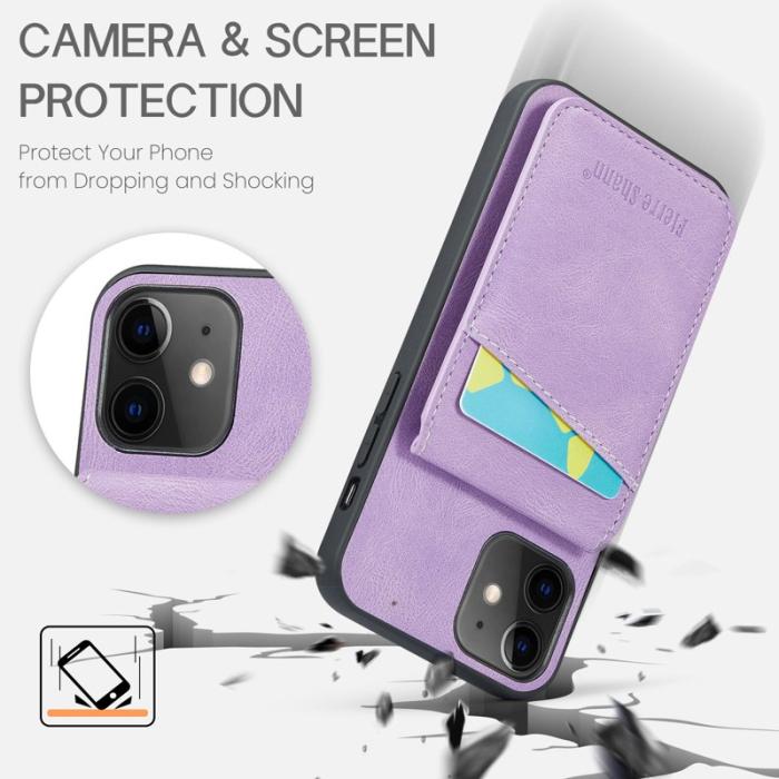 FIERRE SHANN - FIERRE SHANN iPhone 12 / 12 Pro Fodral PU Läder - Lila