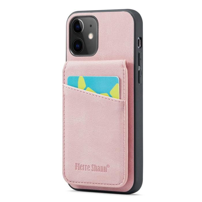 FIERRE SHANN - FIERRE SHANN iPhone 12 / 12 Pro Fodral PU Läder - Pink