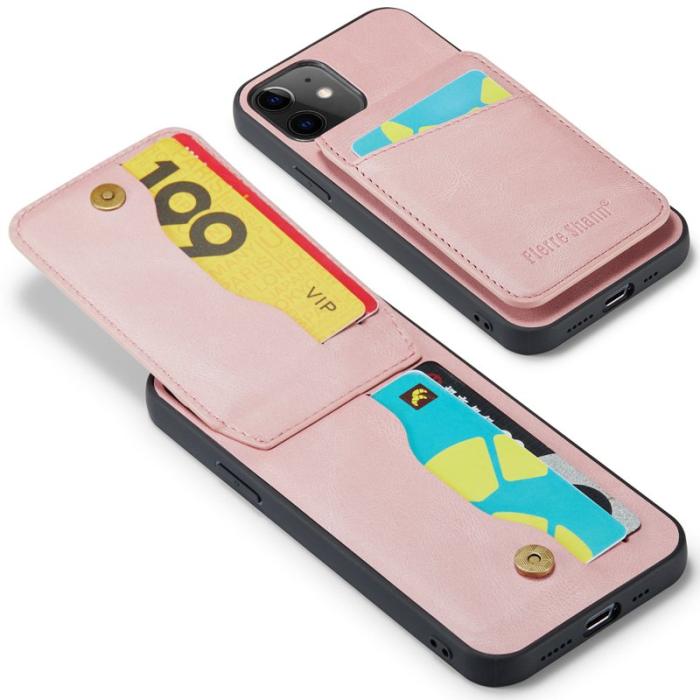 FIERRE SHANN - FIERRE SHANN iPhone 12 / 12 Pro Fodral PU Läder - Pink