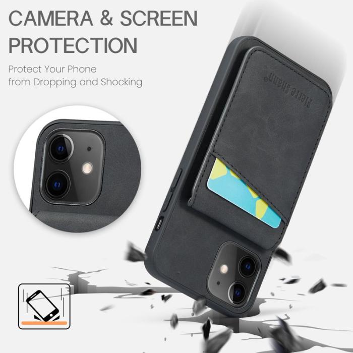 FIERRE SHANN - FIERRE SHANN iPhone 12 / 12 Pro Fodral PU Läder - Svart