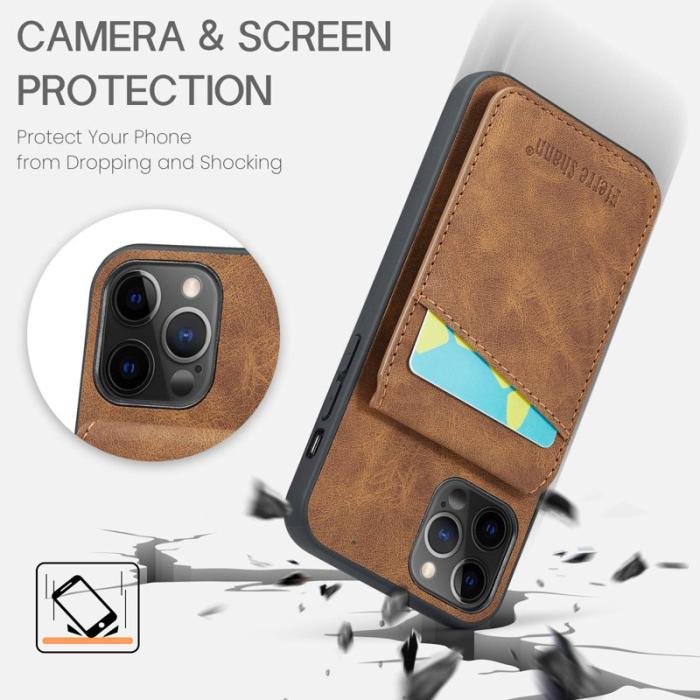 FIERRE SHANN - FIERRE SHANN iPhone 12 Pro Max Fodral - Äkta läder - Brun