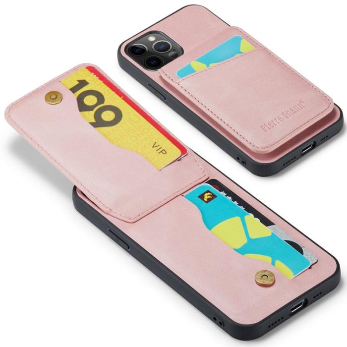 FIERRE SHANN - FIERRE SHANN iPhone 12 Pro Max Fodral Äkta läder - Pink