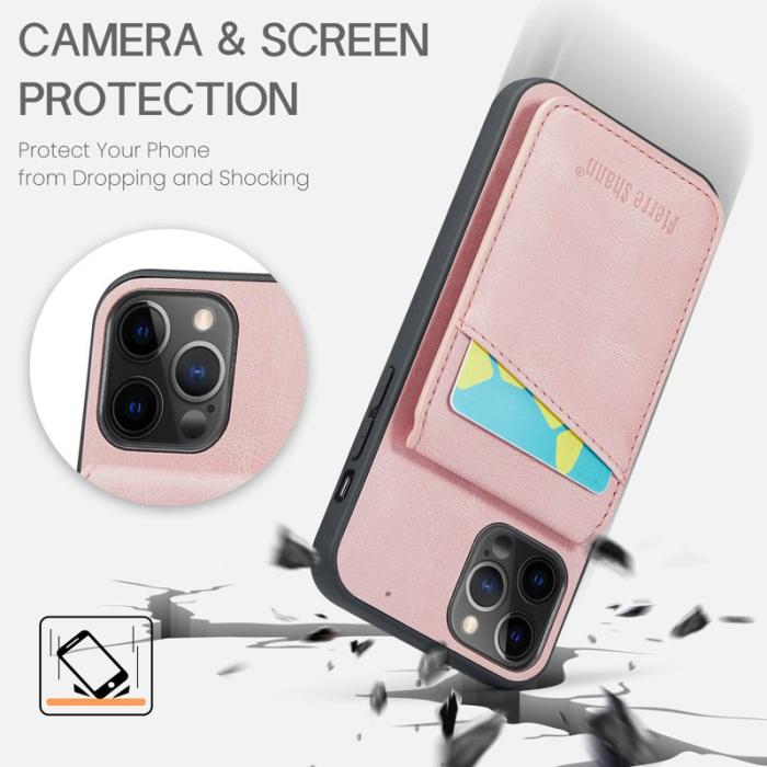 FIERRE SHANN - FIERRE SHANN iPhone 12 Pro Max Fodral Äkta läder - Pink