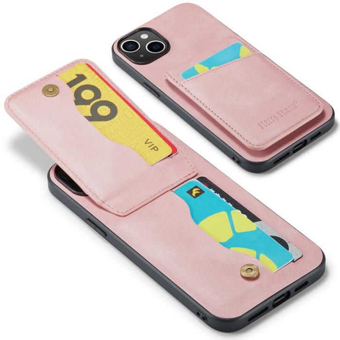 FIERRE SHANN - FIERRE SHANN iPhone 13 Fodral Äkta läder - Pink