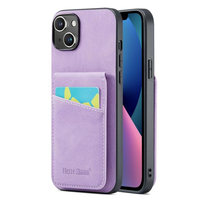 FIERRE SHANN - FIERRE SHANN iPhone 13 Fodral RFID Blocking Konstläder - Lila