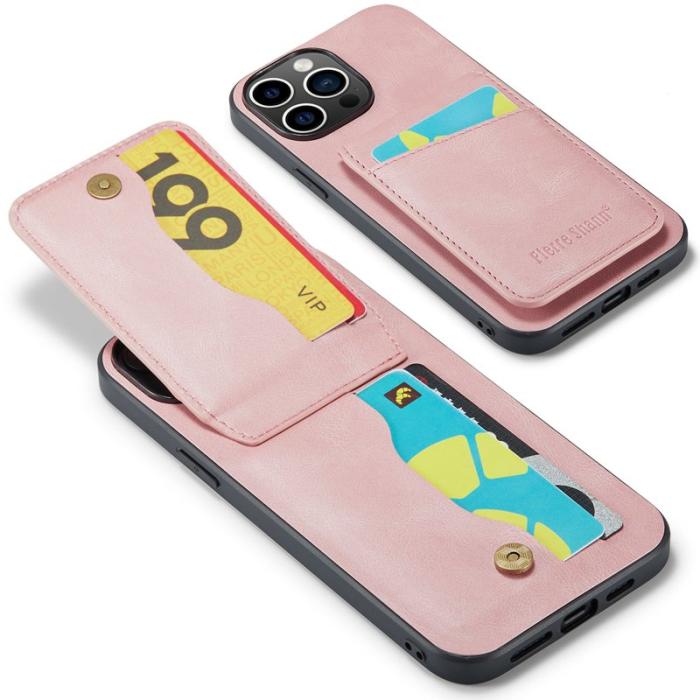 FIERRE SHANN - FIERRE SHANN iPhone 13 Pro Fodral PU Läder - Pink