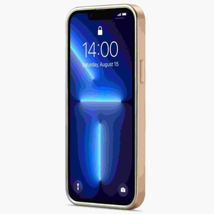 FIERRE SHANN - FIERRE SHANN iPhone 13 Pro Max Skal Äkta läder - Gul