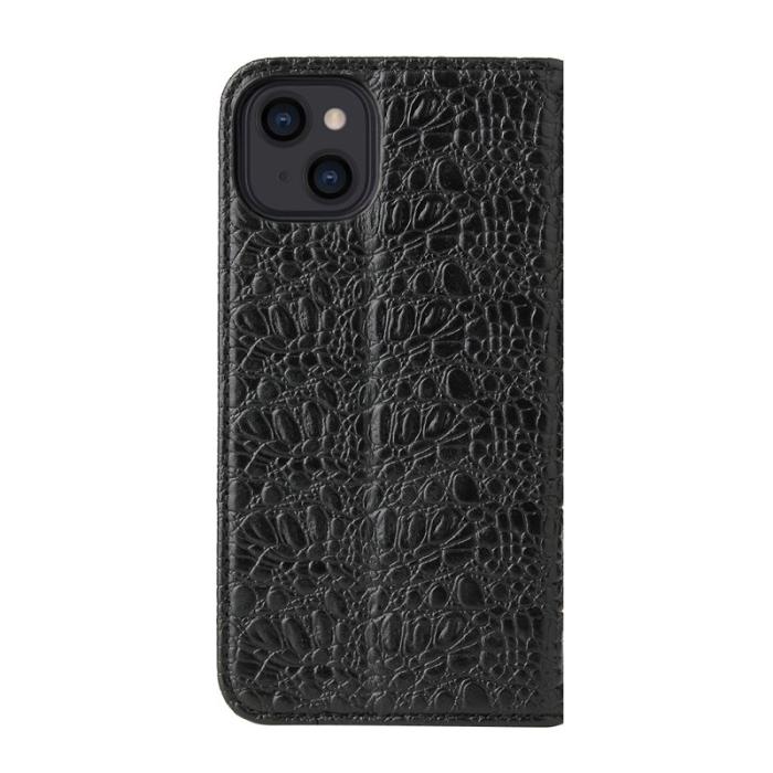 FIERRE SHANN - FIERRE SHANN iPhone 13 Skal Äkta läder - Svart