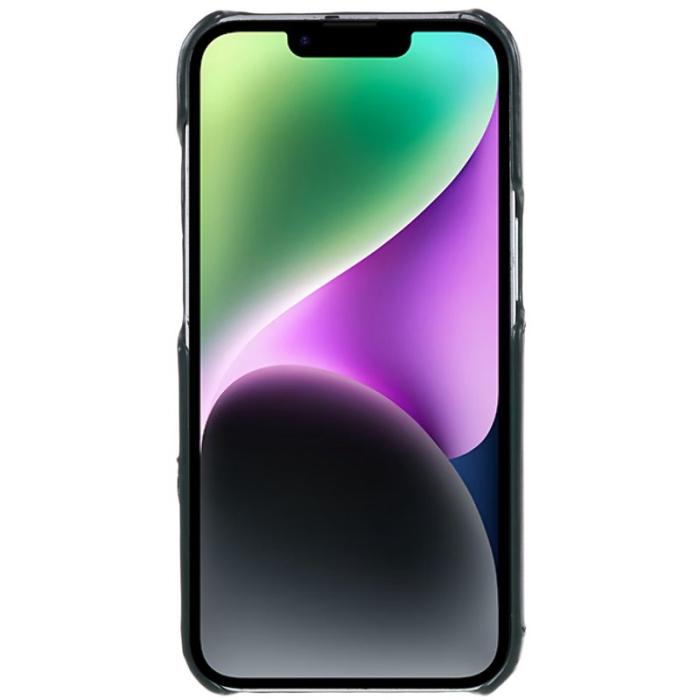 FIERRE SHANN - FIERRE SHANN iPhone 14 Fodral Äkta läder - Grön