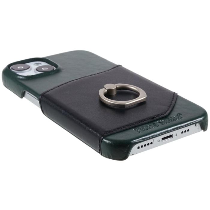FIERRE SHANN - FIERRE SHANN iPhone 14 Fodral Äkta läder - Grön