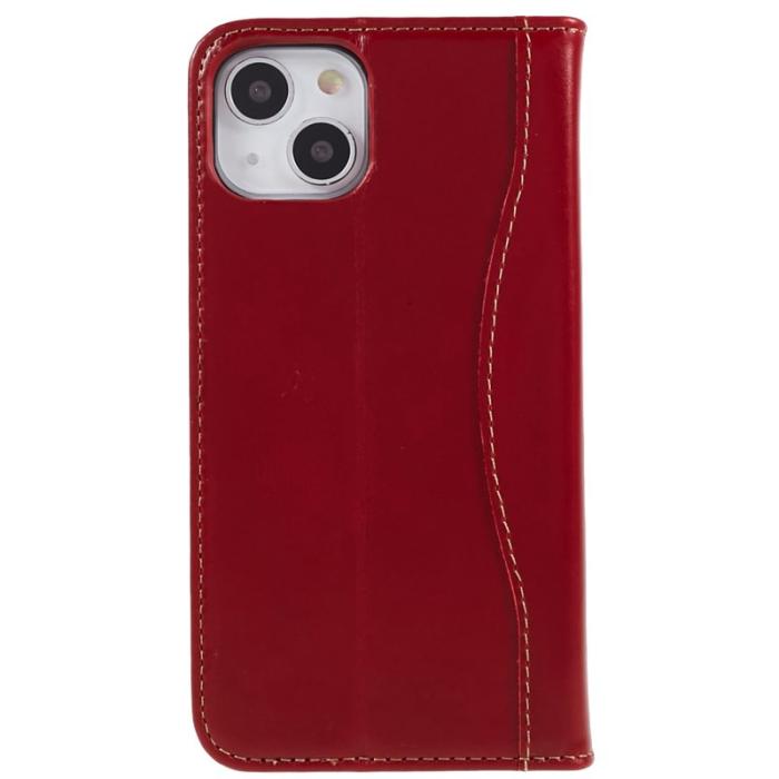 FIERRE SHANN - FIERRE SHANN iPhone 14 Fodral Äkta läder - Röd