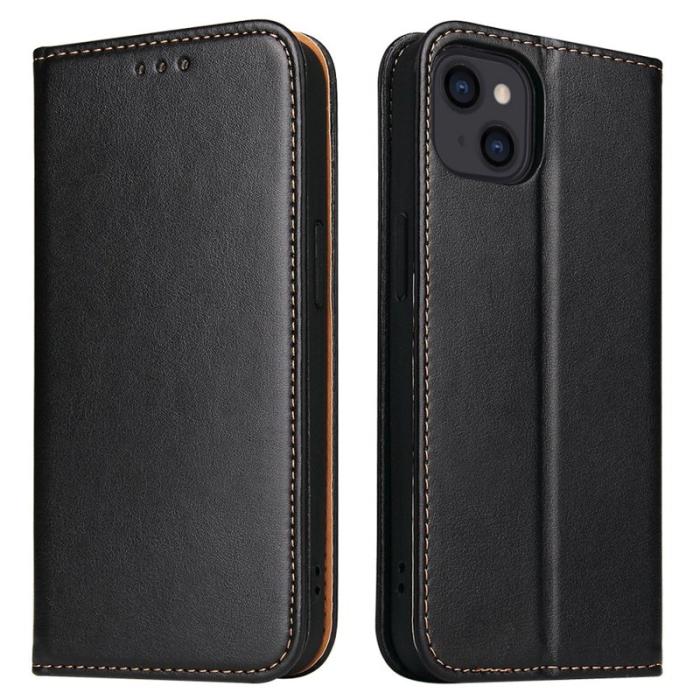 FIERRE SHANN - FIERRE SHANN iPhone 14 Fodral i PU-läder - Svart