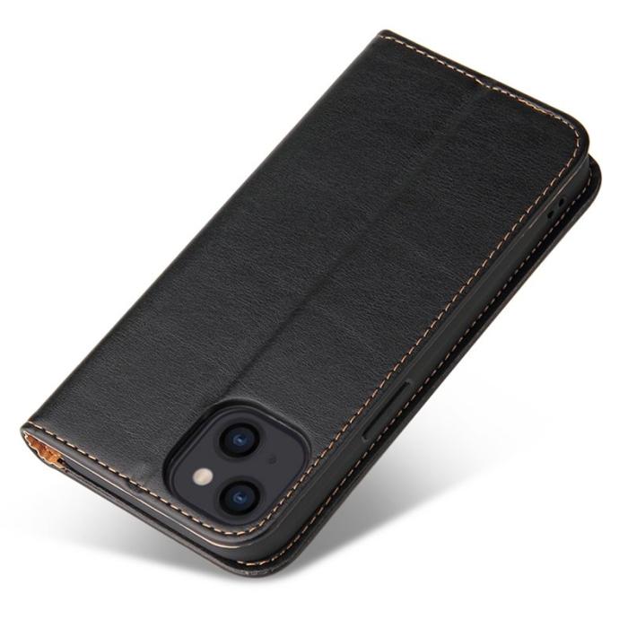 FIERRE SHANN - FIERRE SHANN iPhone 14 Fodral i PU-läder - Svart