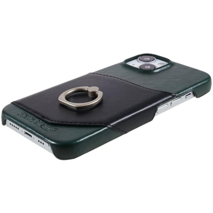 FIERRE SHANN - FIERRE SHANN iPhone 14 Plus Fodral Äkta läder - Grön