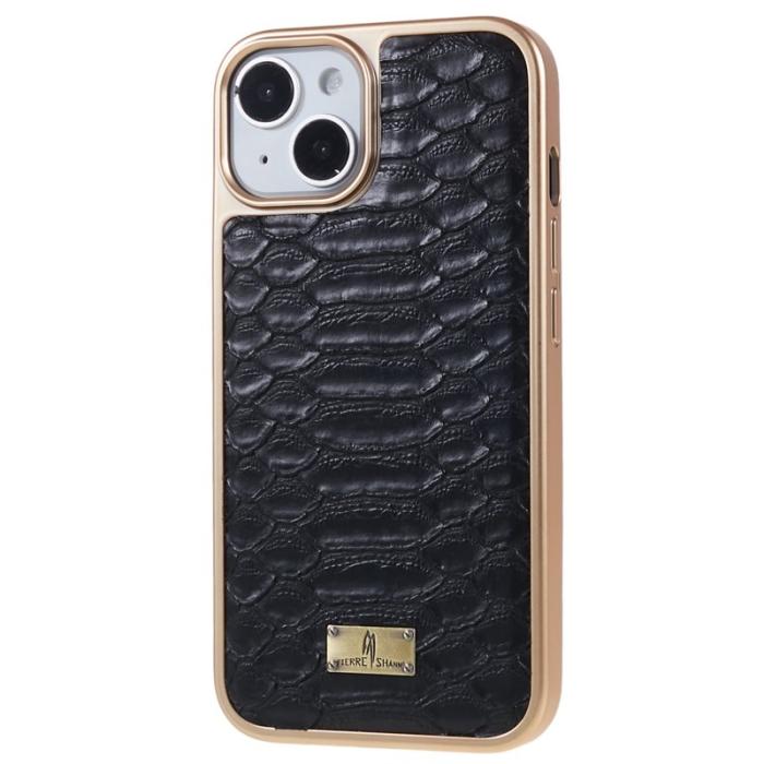 FIERRE SHANN - FIERRE SHANN iPhone 14 Plus Fodral PU Läder - Svart