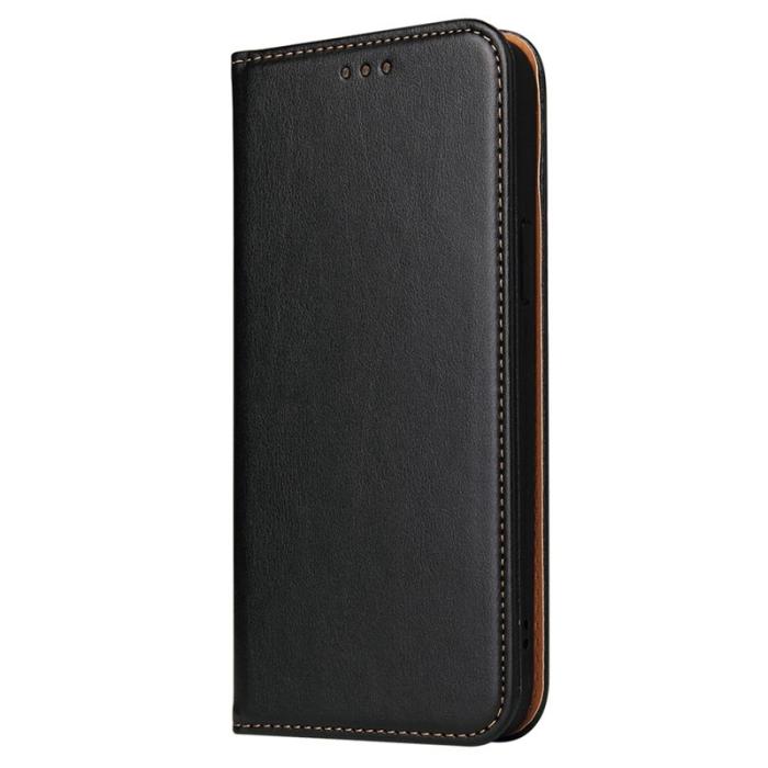 FIERRE SHANN - FIERRE SHANN iPhone 14 Pro Fodral Äkta läder - Svart