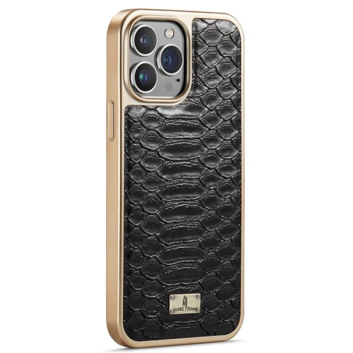 FIERRE SHANN - FIERRE SHANN iPhone 14 Pro Fodral PU Läder - Svart