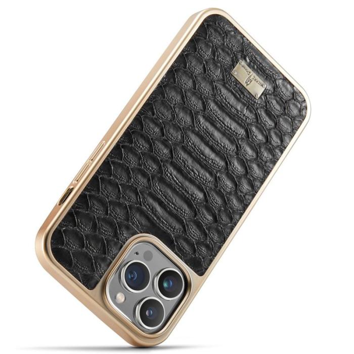 FIERRE SHANN - FIERRE SHANN iPhone 14 Pro Fodral PU Läder - Svart