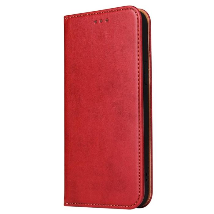 FIERRE SHANN - FIERRE SHANN iPhone 14 Pro Max Fodral PU Läder - Röd