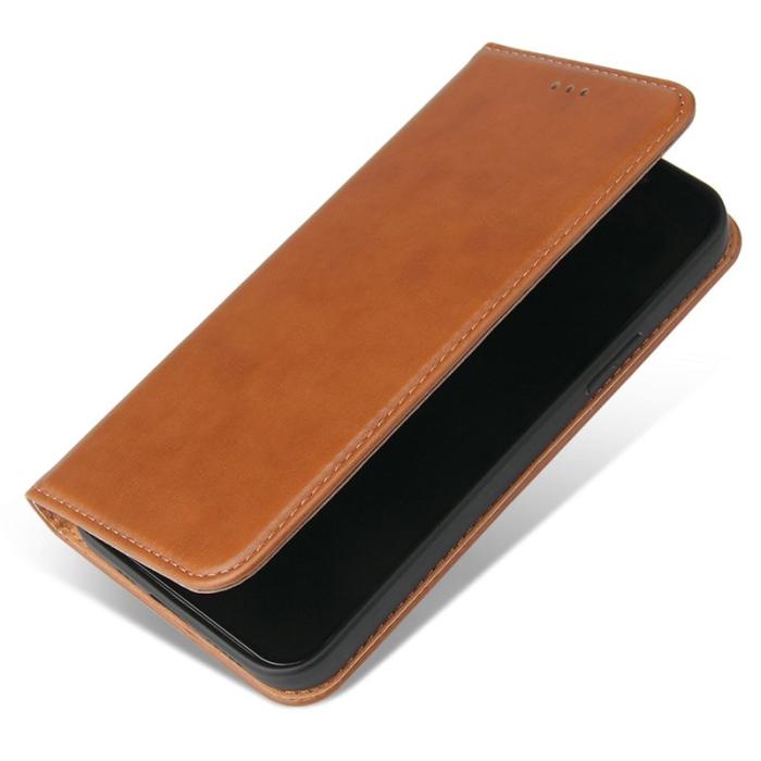 FIERRE SHANN - FIERRE SHANN iPhone 15 Plus Fodral PU-läder - Brun