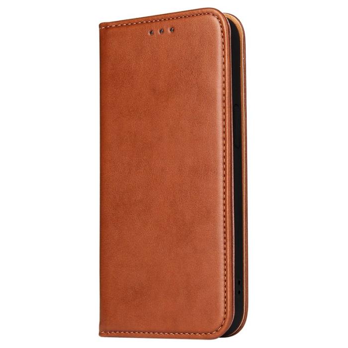 FIERRE SHANN - FIERRE SHANN iPhone 15 Plus Fodral PU-läder - Brun