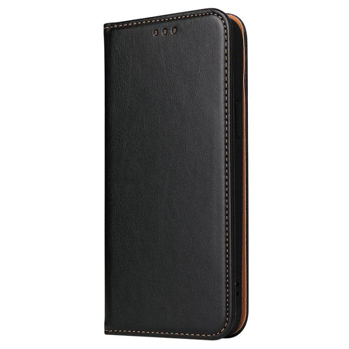 FIERRE SHANN - FIERRE SHANN iPhone 15 Pro Fodral - Magnetisk PU Läder - Svart