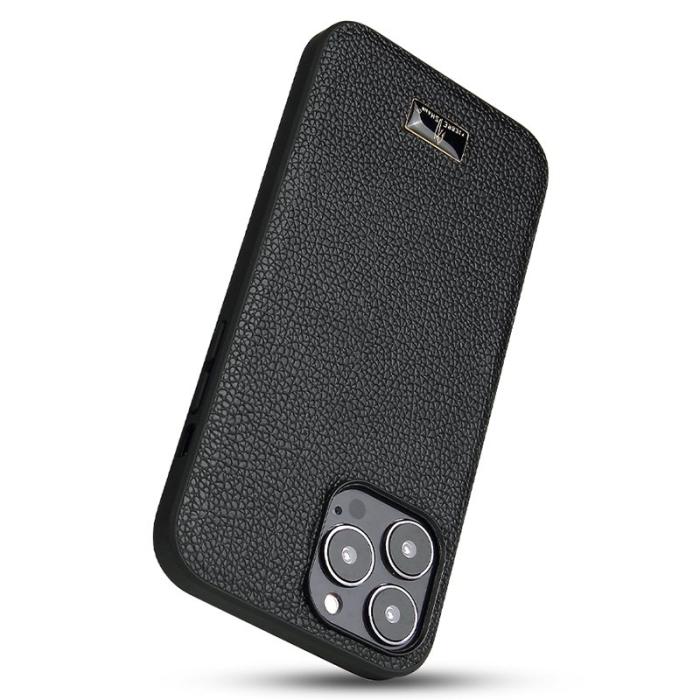 FIERRE SHANN - FIERRE SHANN iPhone 15 Pro Max Fodral Äkta läder - Vit