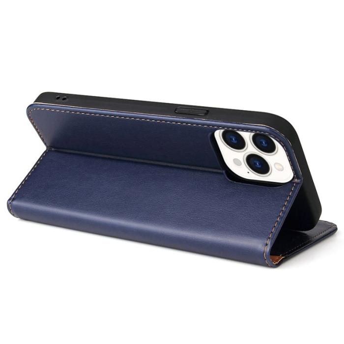 FIERRE SHANN - FIERRE SHANN iPhone 15 Pro Max Fodral - Konstläder - Blå