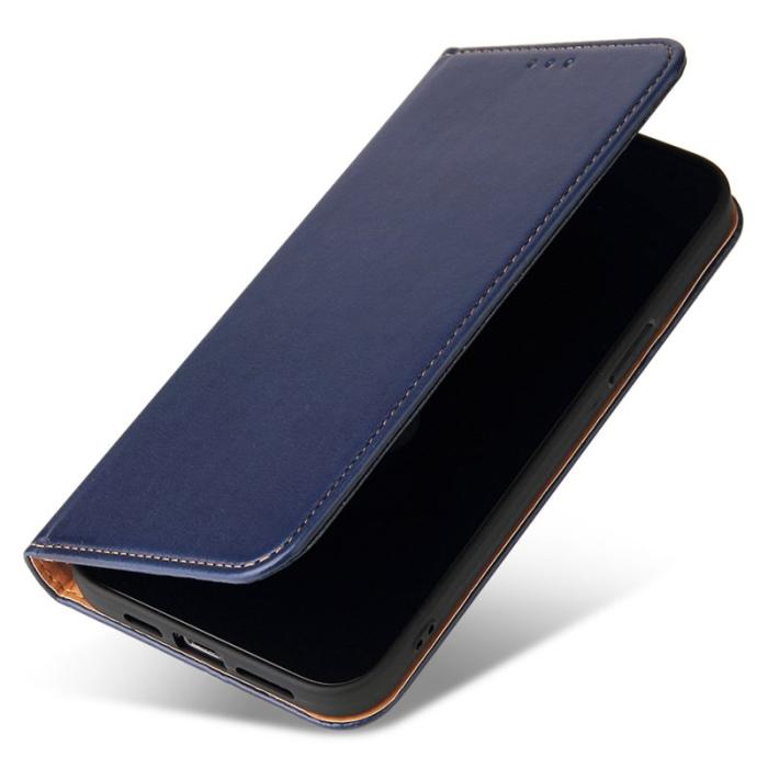 FIERRE SHANN - FIERRE SHANN iPhone 15 Pro Max Fodral - Konstläder - Blå