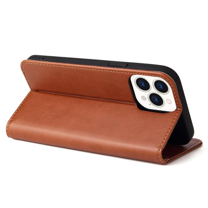 FIERRE SHANN - FIERRE SHANN iPhone 15 Pro Max Fodral - Konstläder - Brun