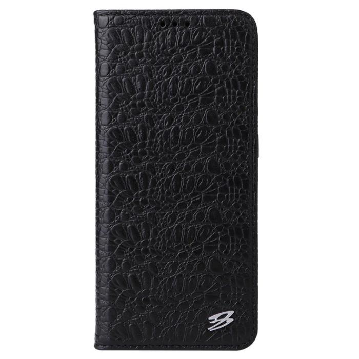 FIERRE SHANN - FIERRE SHANN iPhone 16 Pro Fodral Äkta läder - Svart