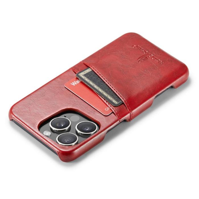 FIERRE SHANN - FIERRE SHANN iPhone 16 Pro Max Fodral Äkta läder - Röd