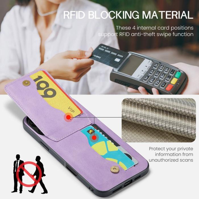 FIERRE SHANN - FIERRE SHANN iPhone 17 Pro Fodral Äkta läder - Lila