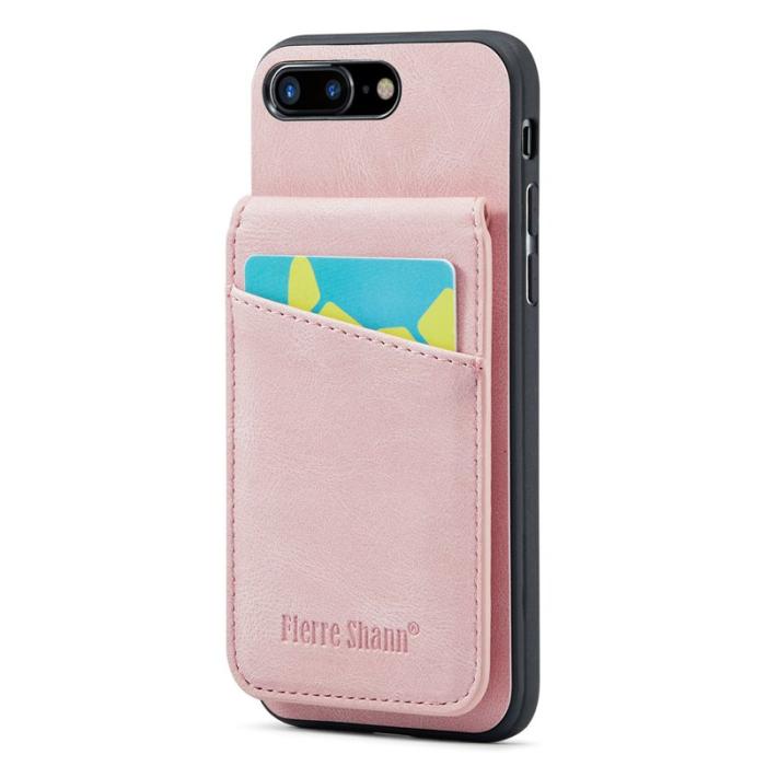 FIERRE SHANN - FIERRE SHANN iPhone 7 Plus/8 Plus Fodral PU Läder - Rosa