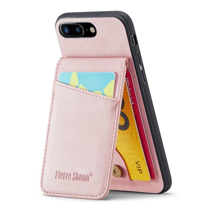 FIERRE SHANN - FIERRE SHANN iPhone 7 Plus/8 Plus Fodral PU Läder - Rosa